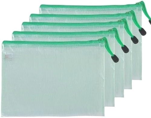 Netz-Reißverschlusstaschen, wasserdichte Reißverschlusstaschen, 5/10 Stück A4/A5/A6 Netz-Reißverschlusstasche, Dokumententasche, wasserdichte Aktenordner mit Reißverschluss, Federmäppchen, Aufbewahrun von KYUEPONG