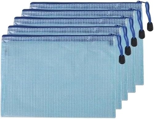 Netz-Reißverschlusstaschen, wasserdichte Reißverschlusstaschen, 5/10 Stück A4/A5/A6 Netz-Reißverschlusstasche, Dokumententasche, wasserdichte Aktenordner mit Reißverschluss, Federmäppchen, Aufbewahrun von KYUEPONG