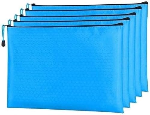 Netz-Reißverschlusstaschen, wasserdichte Reißverschlusstaschen, 5 Stück, A3-Dokumententasche, A4-Reißverschlusstasche, Stifttasche, wasserdicht, B4-Aktenordner, Informationstasche, Testpapier-Aufbewah von KYUEPONG