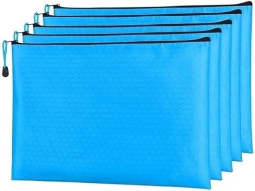 Netz-Reißverschlusstaschen, wasserdichte Reißverschlusstaschen, 5 Stück, A3-Dokumententasche, A4-Reißverschlusstasche, Stifttasche, wasserdicht, B4-Aktenordner, Informationstasche, Testpapier-Aufbewah von KYUEPONG