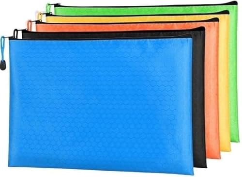 Netz-Reißverschlusstaschen, wasserdichte Reißverschlusstaschen, 5 Stück, A3-Dokumententasche, A4-Reißverschlusstasche, Stifttasche, wasserdicht, B4-Aktenordner, Informationstasche, Testpapier-Aufbewah von KYUEPONG