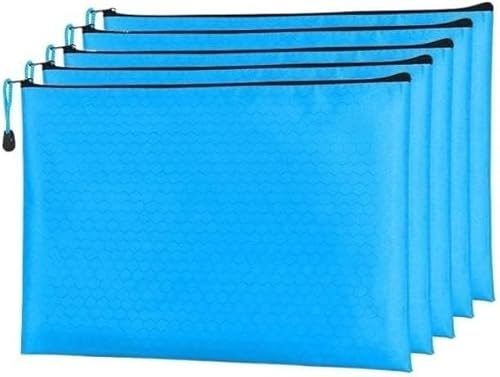 Netz-Reißverschlusstaschen, wasserdichte Reißverschlusstaschen, 5 Stück, A3-Dokumententasche, A4-Reißverschlusstasche, Stifttasche, wasserdicht, B4-Aktenordner, Informationstasche, Testpapier-Aufbewah Netz-Reißverschlusstaschen, wasserdichte Reißverschlusstaschen, 5 Stück, A3-Dokumententasche, A4-Reißverschlusstasche, Stifttasche, wasserdicht, B4-Aktenordner, Informationstasche, Testpapier-Aufbewah von KYUEPONG