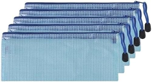 Netz-Reißverschlusstaschen, wasserdichte Reißverschlusstaschen, Netz-Reißverschluss, 10 Stück, A4, A5, A6, Dokumententasche, wasserdichte Aktenordner mit Reißverschluss, Bürobedarf, Federmäppchen, Auf von KYUEPONG