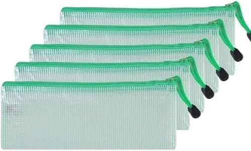 Netz-Reißverschlusstaschen, wasserdichte Reißverschlusstaschen, Netz-Reißverschluss, 10 Stück, A4, A5, A6, Dokumententasche, wasserdichte Aktenordner mit Reißverschluss, Bürobedarf, Federmäppchen, Auf von KYUEPONG