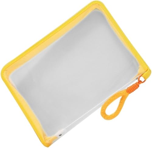 Netztaschen mit Reißverschluss, wasserdichte Reißverschlusstaschen, A 4 Aktentaschen, Dokumententaschen, transparente Aktenordner, Aktenordner, Dokumenten-Organizer fürs Büro(Yellow) von KYUEPONG