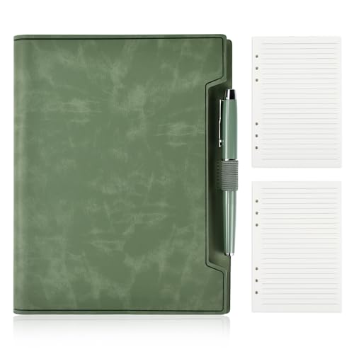 KYYGKY Ringbuch a5 100 Seiten Nachfüllbar Leder Notizbuch Liniert Notizbücher mit Stift 45 Blatt Ringe Ringbuchordner Aktenordner Büroordner Konferenzmappe a5 für Arbeit und Schulbedarf (232*180*25mm) KYYGKY Ringbuch a5 100 Seiten Nachfüllbar Leder Notizbuch Liniert Notizbücher mit Stift 45 Blatt Ringe Ringbuchordner Aktenordner Büroordner Konferenzmappe a5 für Arbeit und Schulbedarf (232*180*25mm) von KYYGKY