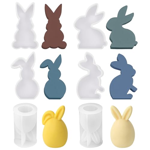 KYYGKY Silikonformen Gießformen Ostern, 6 Stück 3D Osterhase Silikonform Silikon Gießform Ostern Silikonformen Ostern Kaninchen Gipsformen zum Gießen DIY Hase Silikonform,Ostergeschenke KYYGKY Silikonformen Gießformen Ostern, 6 Stück 3D Osterhase Silikonform Silikon Gießform Ostern Silikonformen Ostern Kaninchen Gipsformen zum Gießen DIY Hase Silikonform,Ostergeschenke von KYYGKY