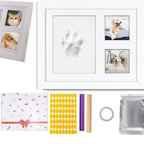 KZXCVS Pfotenabdruck Set Hund Katze mit Bilderrahmen, Haustier Bilderrahmen Holz mit, mit Gedenkbedeutung, für Haustiere, Neugeborene und Andenken Geschenk geruchlosem, BPA-freiem KZXCVS Pfotenabdruck Set Hund Katze mit Bilderrahmen, Haustier Bilderrahmen Holz mit, mit Gedenkbedeutung, für Haustiere, Neugeborene und Andenken Geschenk geruchlosem, BPA-freiem von KZXCVS