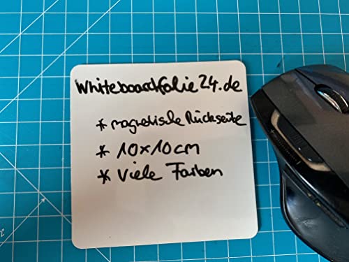 Magnetische Post beschreibbare Magnete 10x10cm | Magnetic Notes | beschreibbar, abwischbar, magnetisch | Abwischbare Haftnotiz | (4 Stück, gelb) von KaRoFoilFIX