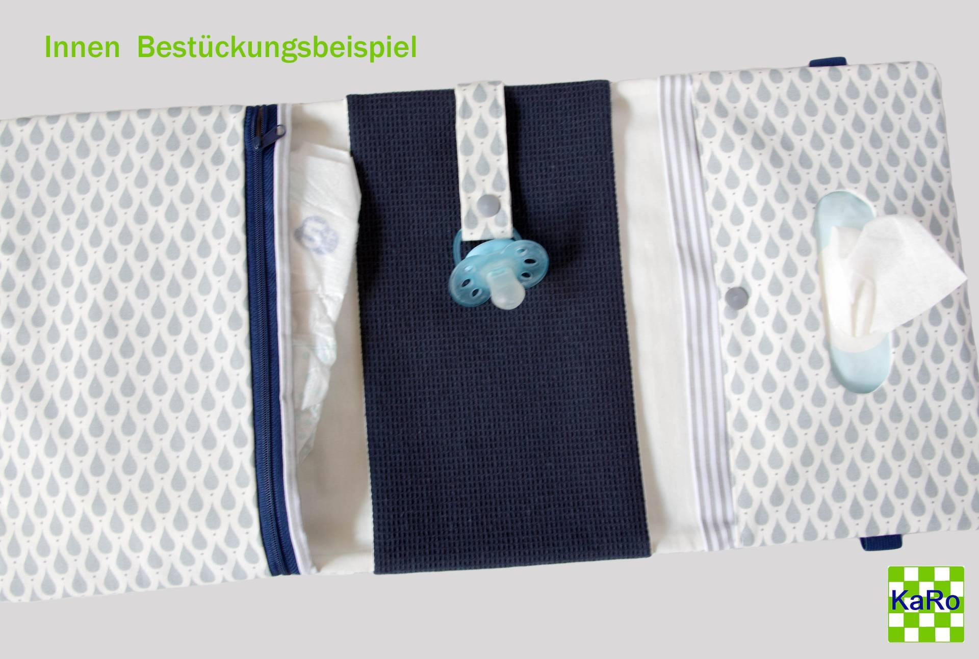 Windeltasche Wickeltasche Mit 3 Seiten Deluxe Personalisierung Möglich Feuchttuchöffnung Mini Waffelpique Blau/Grau Stoff Au Maison Windeltasche Wickeltasche Mit 3 Seiten Deluxe Personalisierung Möglich Feuchttuchöffnung Mini Waffelpique Blau/Grau Stoff Au Maison von KaRoVonKathrin