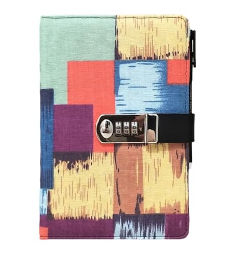 Cheerlife A5 Tagebuch mit Passwort Herz Notizbuch für Geschenke Notizblock Reisetagebuch mit Zahlenschloss 260 Seiten Liniertes Papier (Bunte) von Kabelife