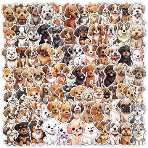 Kabwea 100 Stück Süße Welpen-Kritzelaufkleber, Sticker Aesthetic, Hunde Sticker Kabwea 100 Stück Süße Welpen-Kritzelaufkleber, Sticker Aesthetic, Hunde Sticker von Kabwea