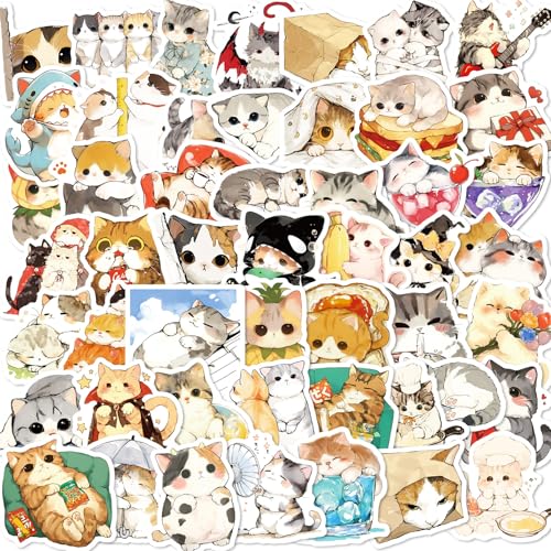 Kabwea 50 Stück Deko-Sticker Mit Kätzchen Verschiedener Rassen, Sticker Aesthetic, Katzen Sticker Kabwea 50 Stück Deko-Sticker Mit Kätzchen Verschiedener Rassen, Sticker Aesthetic, Katzen Sticker von Kabwea