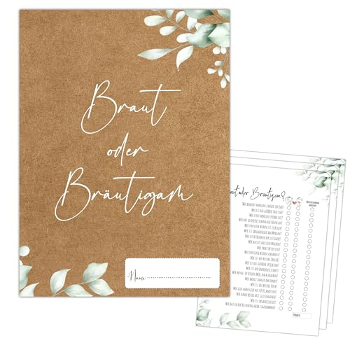 40 x Braut oder Bräutigam Hochzeitsquiz Hochzeitsspiel Hochzeitsspiele für Gäste Hochzeitsspiel Brautpaar Hochzeitsgeschenk Hochzeitsfeier Boho 40 x Braut oder Bräutigam Hochzeitsquiz Hochzeitsspiel Hochzeitsspiele für Gäste Hochzeitsspiel Brautpaar Hochzeitsgeschenk Hochzeitsfeier Boho von Kackspecht