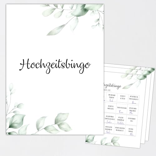 Kackspecht 40 x Hochzeitsbingo Hochzeitsquiz Hochzeitsspiel Hochzeitsspiele für Gäste Hochzeitsspiel Brautpaar Hochzeitsgeschenk Hochzeitsfeier Bingo Hochzeit von Kackspecht
