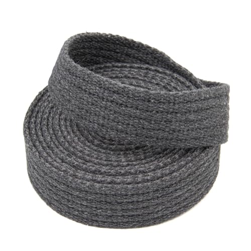 Kacperek - Gurtband 25mm - Tragegurt aus Baumwolle - 10 m - Flaches und weiches Band für Taschen, Gürtel, DIY Projekte - Taschengurt Grau von Kacperek