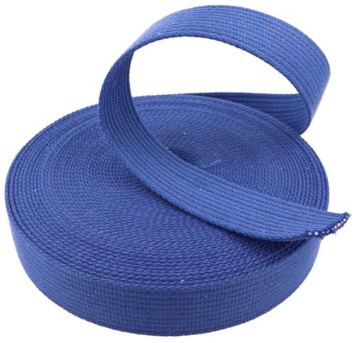 Kacperek - Gurtband 40mm - Tragegurt aus Baumwolle - 10 m - Flaches und weiches Band für Taschen, Gürtel, DIY Projekte - Taschengurt Blau von Kacperek