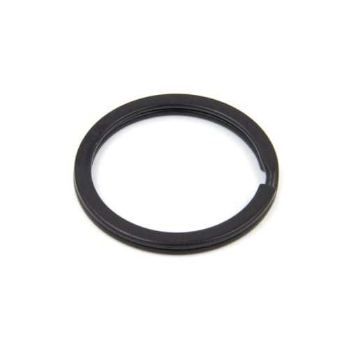 Kacperek - Schlüsselring Set - 100 Stück Schlüsselringe - Schlüsselanhänger Ring - Runde Flacher Split Ring - Schlüsselring für Auto, Haus - Schlüssel Zubehör - Farbe Schwarz - Durchmesser 28mm von Kacperek