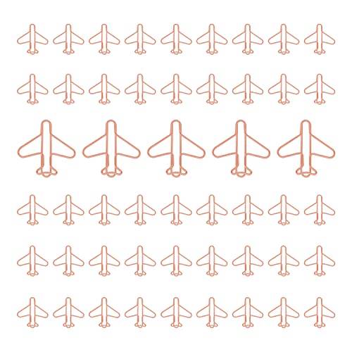50 Stück Büroklammern Flugzeug-Form, Papierklammern aus Metall, Kreative Lesezeichen Büroklammern, Büroklammern Papier Clips, Schreibwaren Klammern für Büro, Schule, Hochzeit, Dekoration 50 Stück Büroklammern Flugzeug-Form, Papierklammern aus Metall, Kreative Lesezeichen Büroklammern, Büroklammern Papier Clips, Schreibwaren Klammern für Büro, Schule, Hochzeit, Dekoration von Kacrilidi