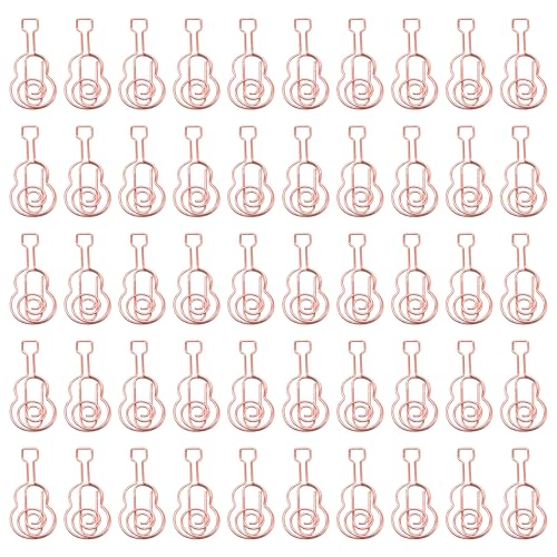 50 Stück Gitarren Büroklammern, Papierklammern aus Metall, Musik Lesezeichen Büroklammern, Büroklammern Papier Clips, Schreibwaren Klammern für Büro, Schule, Hochzeit, Dekoration 50 Stück Gitarren Büroklammern, Papierklammern aus Metall, Musik Lesezeichen Büroklammern, Büroklammern Papier Clips, Schreibwaren Klammern für Büro, Schule, Hochzeit, Dekoration von Kacrilidi