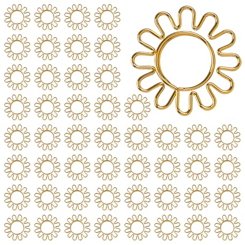 50 Stück Sonnenblumen-Form Büroklammern, Papierklammern aus Metall, Niedliche Lesezeichen Büroklammern, Büroklammern Papier Clips, Schreibwaren Klammern für Büro, Schule, Hochzeit, Dekoration 50 Stück Sonnenblumen-Form Büroklammern, Papierklammern aus Metall, Niedliche Lesezeichen Büroklammern, Büroklammern Papier Clips, Schreibwaren Klammern für Büro, Schule, Hochzeit, Dekoration von Kacrilidi