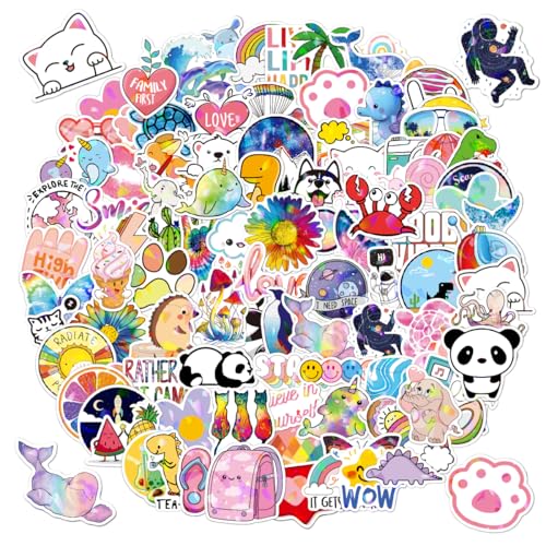 100 Stück Aesthetic Aufkleber Holografische Sticker Set, Wasserfeste Vinyl Ästhetik Decals für Scrapbook Laptop Skateboard Trinkflasche MacBook iPad Handy Moped Fahrrad Koffer 100 Stück Aesthetic Aufkleber Holografische Sticker Set, Wasserfeste Vinyl Ästhetik Decals für Scrapbook Laptop Skateboard Trinkflasche MacBook iPad Handy Moped Fahrrad Koffer von Kaderas