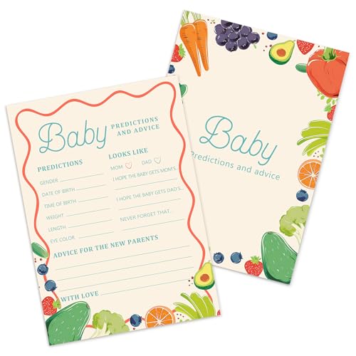 25 x Baby-Vorhersagekarten, Babyparty-Party-Spiele, Ratschläge (Retro lokal gewachsen) von Kaderas