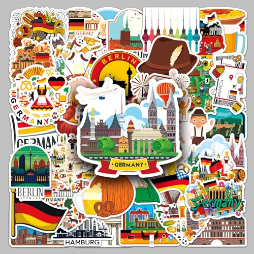50 Deutschland Reise Aufkleber, Deutsche Symbole Stickers 50 Deutschland Reise Aufkleber, Deutsche Symbole Stickers von Kaderas