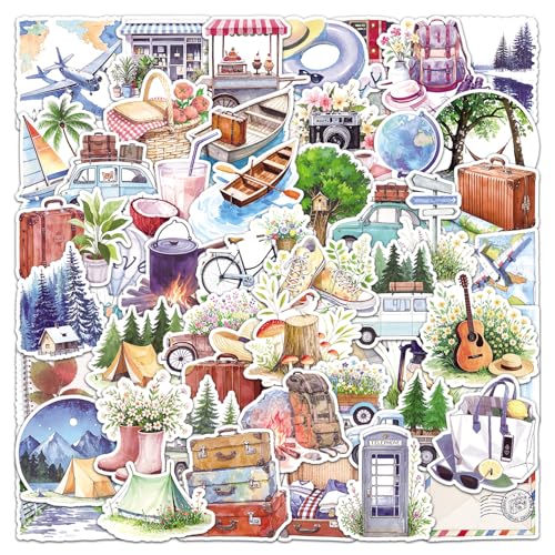 50 Stück Urlaub Reisen Sticker für Scrapbook Fotoalbum Journaling Zubehör Aufkleber für Koffer Laptop Notizbuch Handyhülle 50 Stück Urlaub Reisen Sticker für Scrapbook Fotoalbum Journaling Zubehör Aufkleber für Koffer Laptop Notizbuch Handyhülle von Kaderas