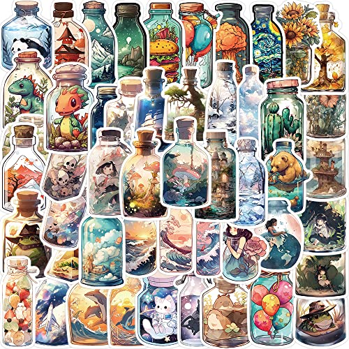 Aesthetic Aufkleber 50 Stücke, Vintage Stickers für Scrapbook Laptop Kindle Wasserflaschen iPad Koffer Gitarre von Kaderas