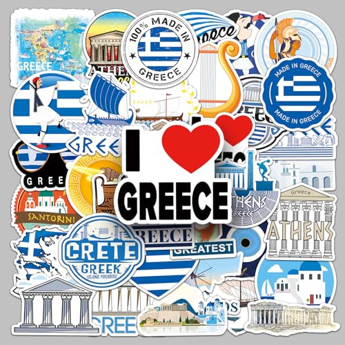Griechenland Reise Aufkleber 50 pcs, Griechische Symbole Stickers Griechenland Reise Aufkleber 50 pcs, Griechische Symbole Stickers von Kaderas