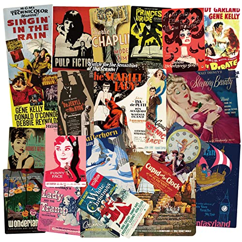 Vintage Stickers 100 Stücke, Aesthetic Berühmte Filme Aufkleber für Koffer Helm Motorrad Skateboard Laptop Computer von Kaderas