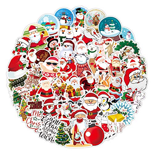Weihnachtsaufkleber Pack 100 Stück für Weihnachts Dekoration, Christmas Aufkleber Vinyl Stickers Wasserdicht Decals für Skateboard Auto Motorräder Fahrrad Gepäck Laptop Koffer von Kaderas