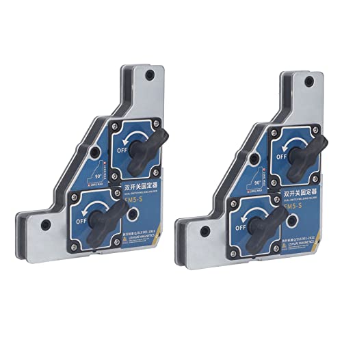 Kadimendium 2Pcs Schweißmagnet 2 Schalter Schweißhalter 90 Grad 28KG Schweißer Magnethalter Winkelhalterung Schweißklemme Kadimendium 2Pcs Schweißmagnet 2 Schalter Schweißhalter 90 Grad 28KG Schweißer Magnethalter Winkelhalterung Schweißklemme von Kadimendium