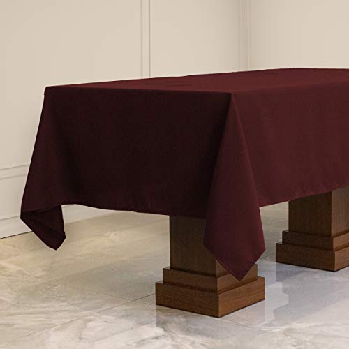 Kadut Rechteckige Tischdecke (188x305 cm), burgunderrot, rechteckige Tischdecke für 1.8 oder 2.4 m große Tische, strapazierfähig, Küche, knitterfreie Tischdecke von Kadut