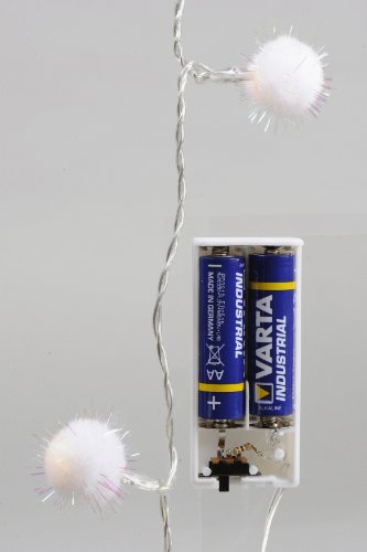 Kaemingk Lichterkette Schneekugel 20 LED Batterie 2,75m weiß von Kaemingk