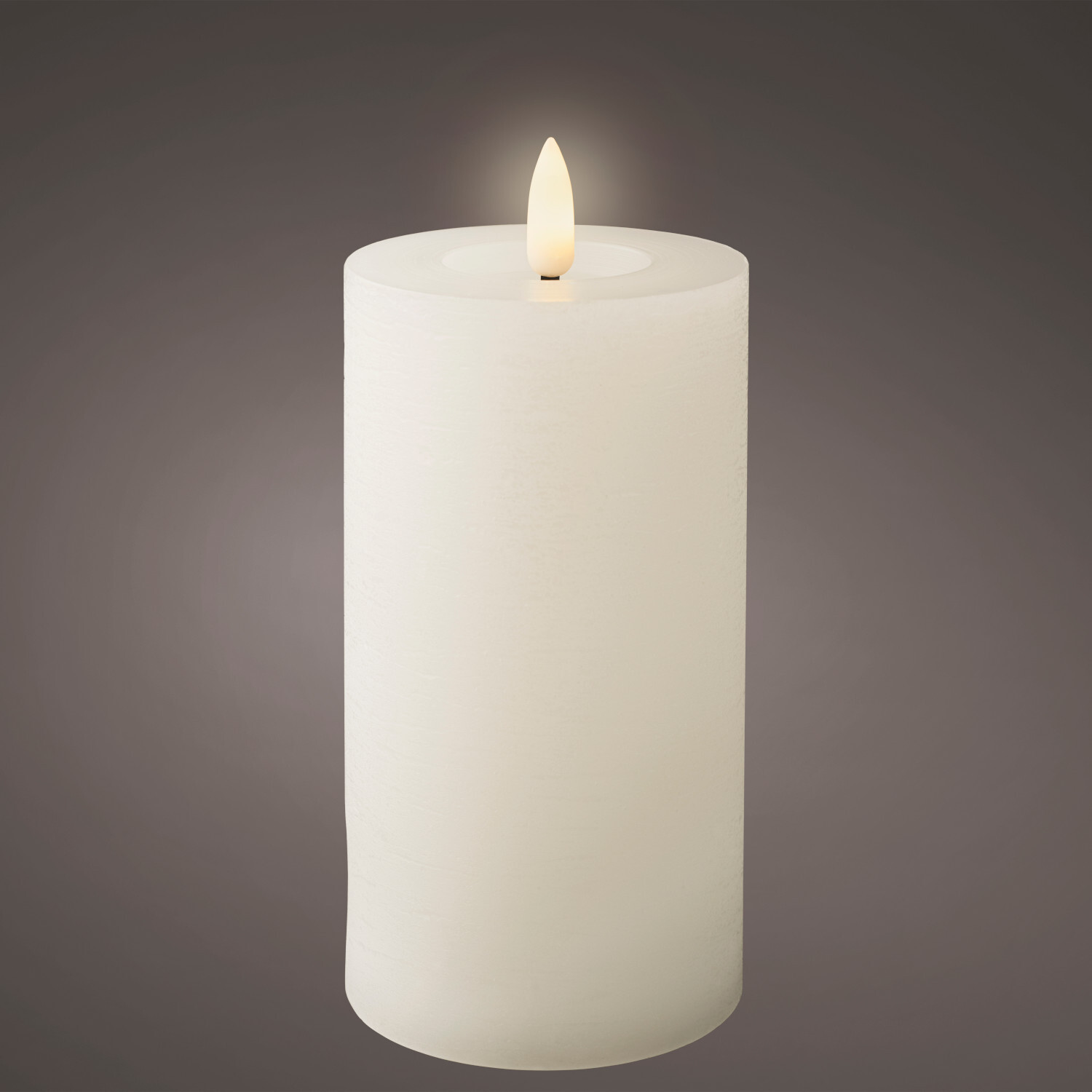 LED-Stumpenkerze aus Wachs 15cm weiß von Kaemingk