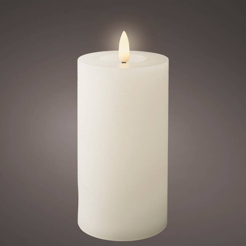 LED-Stumpenkerze aus Wachs 15cm weiß LED-Stumpenkerze aus Wachs 15cm weiß von Kaemingk