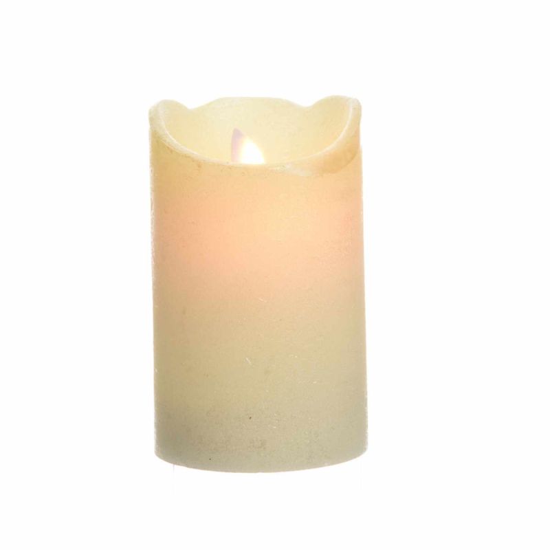 LED-Wachskerze mit Timer batteriebetrieben creme 7,5x12,5cm LED-Wachskerze mit Timer batteriebetrieben creme 7,5x12,5cm von Kaemingk