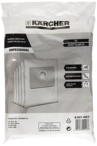 Kärcher 6.907 – 469.0 Zubehör für Absauggeräte Pro NT/T, Beutel Filter Vlies X5 Kärcher 6.907 – 469.0 Zubehör für Absauggeräte Pro NT/T, Beutel Filter Vlies X5 von Kärcher