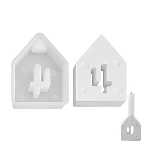 Kaezuy Advent Zahlen 1-4 Silikonform Kerzenständer DIY Gießform Für Bastelarbeiten Gips Kerzen Heimwerken Geschenkset Weihnachtsdeko (A) von Kaezuy