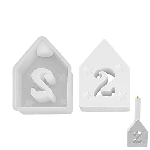 Kaezuy Advent Zahlen 1-4 Silikonform Kerzenständer DIY Gießform Für Bastelarbeiten Gips Kerzen Heimwerken Geschenkset Weihnachtsdeko (C) von Kaezuy