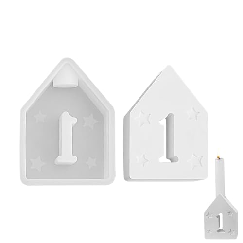 Kaezuy Advent Zahlen 1-4 Silikonform Kerzenständer DIY Gießform Für Bastelarbeiten Gips Kerzen Heimwerken Geschenkset Weihnachtsdeko (D) von Kaezuy