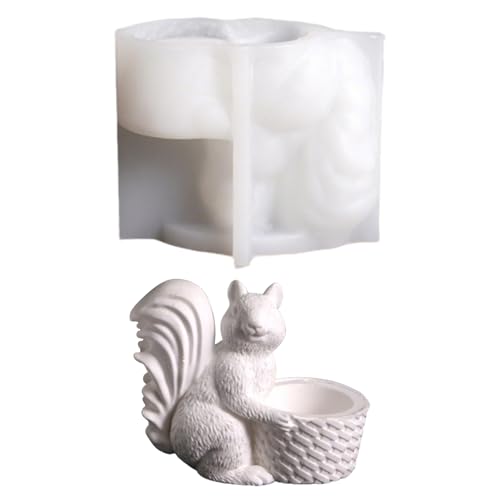 Kaezuy Eichhörnchen Silikonformen DIY Gießform 3D Backformen Für Schokolade Seife Kuchen Dekoration Mit Aufbewahrungsbox (B) von Kaezuy