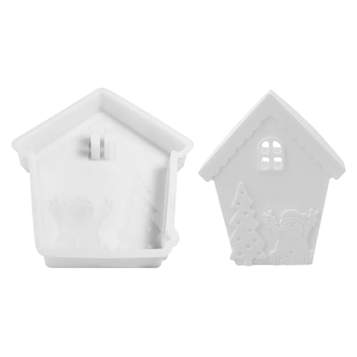Kaezuy Silikon Gießformen Weihnachten Antihaftbeschichtung Präzise Details DIY Kerzen Seife Gips Basteln 2 Größen Backformen Geschenkideen Adventsdeko (A) von Kaezuy
