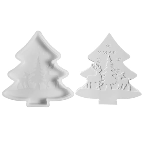 Kaezuy Silikon Gießformen Weihnachtsbaum Form Für Kerzenherstellung Bastelprojekte Dekoration Weihnachten DIY Geschenkideen (B) von Kaezuy