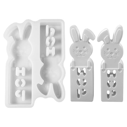 Kaezuy Silikon Ostern Gießformen Osterhasen DIY Gipsformen Für Kerzen Seifen Schokolade Handwerk Deko von Kaezuy