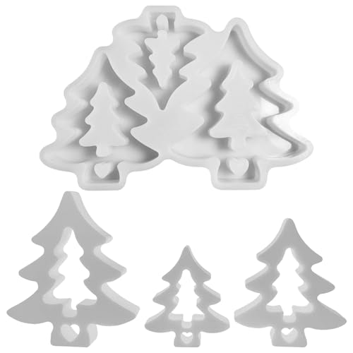 Kaezuy Silikon Weihnachtsbaum Gießform DIY Geschenk Dekoration 7.4 Zoll Gipsformen Für Harz Wachs Basteln Geschenke Handmade Festliche Raumgestaltung von Kaezuy