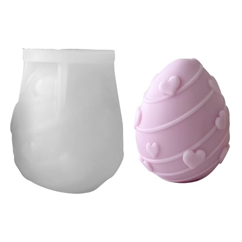 Kaezuy Silikonform Ostern Gießformen Ostereier Gipsformen Frühling für Basteln Osterdeko Handwerk Kerzenwachs Schokoladenformen (B) von Kaezuy