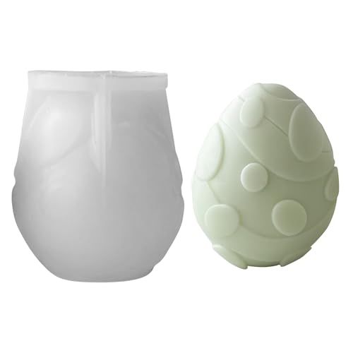 Kaezuy Silikonform Ostern Gießformen Ostereier Gipsformen Frühling für Basteln Osterdeko Handwerk Kerzenwachs Schokoladenformen (C) von Kaezuy